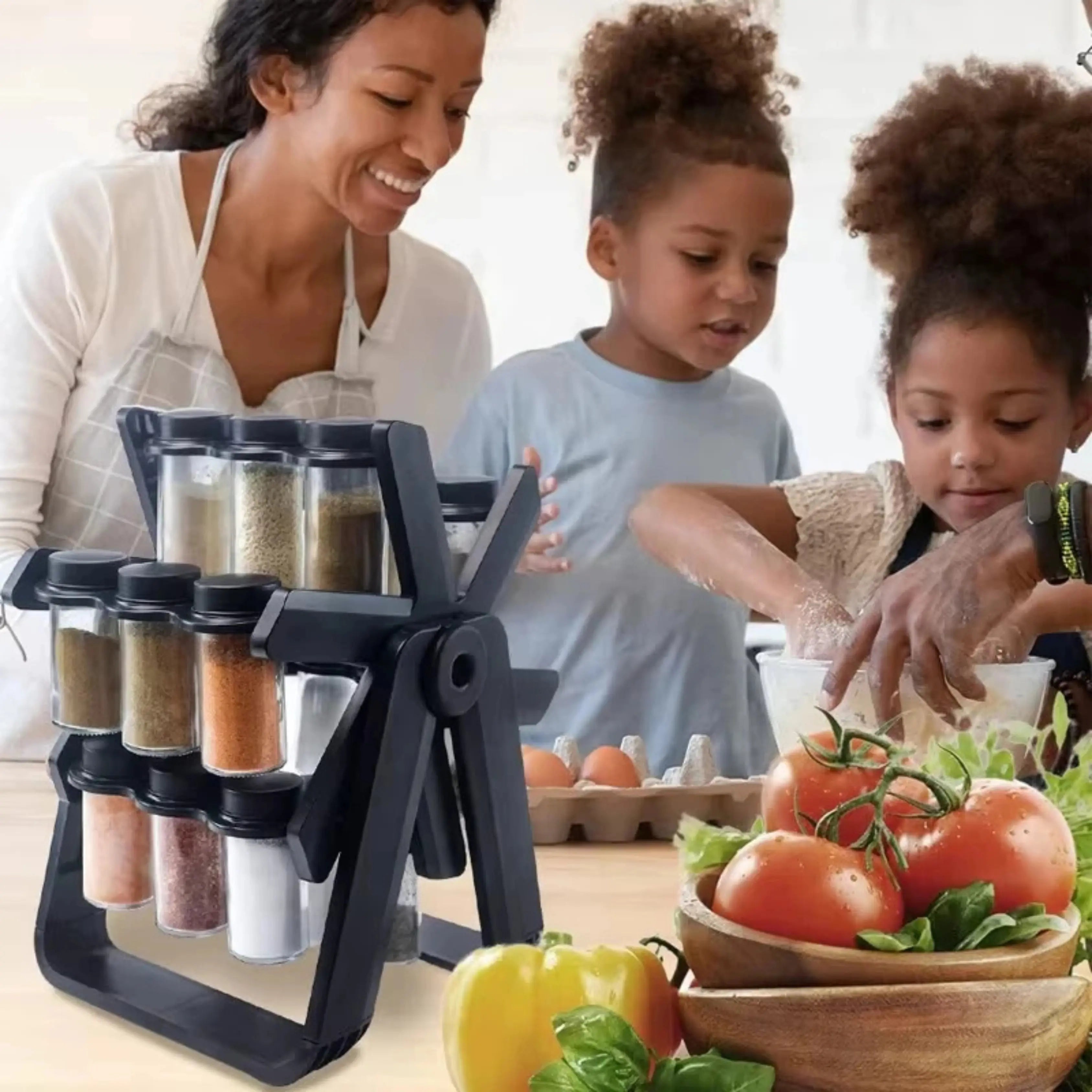 Porte Epices Rotatif 18 Pots